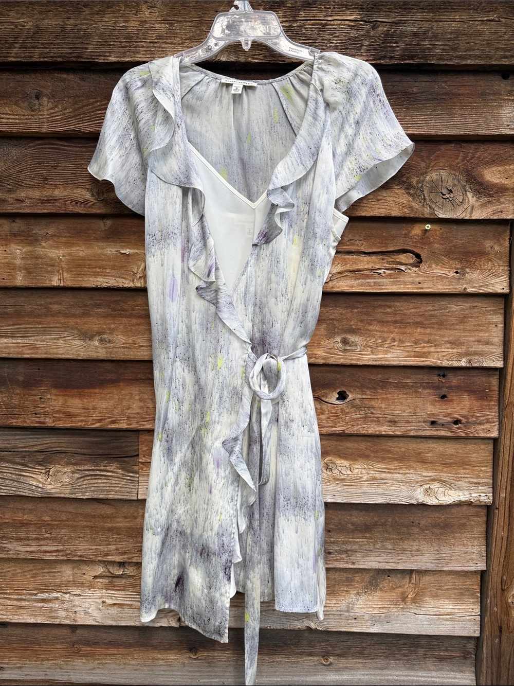 Banana republic silk wrap dress with slip